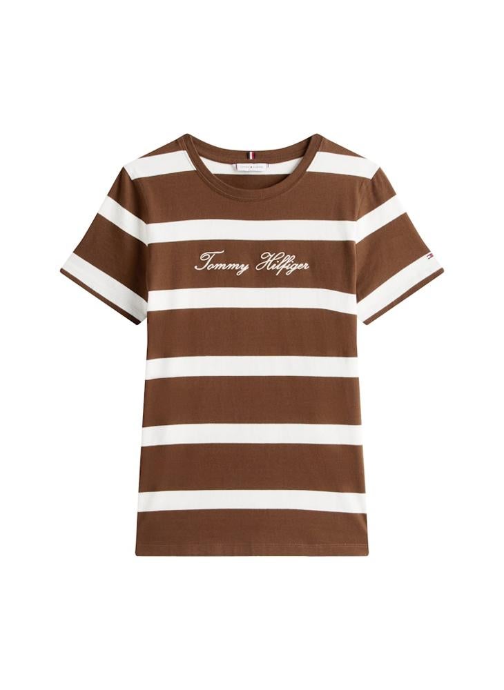 تومي هيلفيغر تي شيرت بياقة دائرية مخطط - Image 4